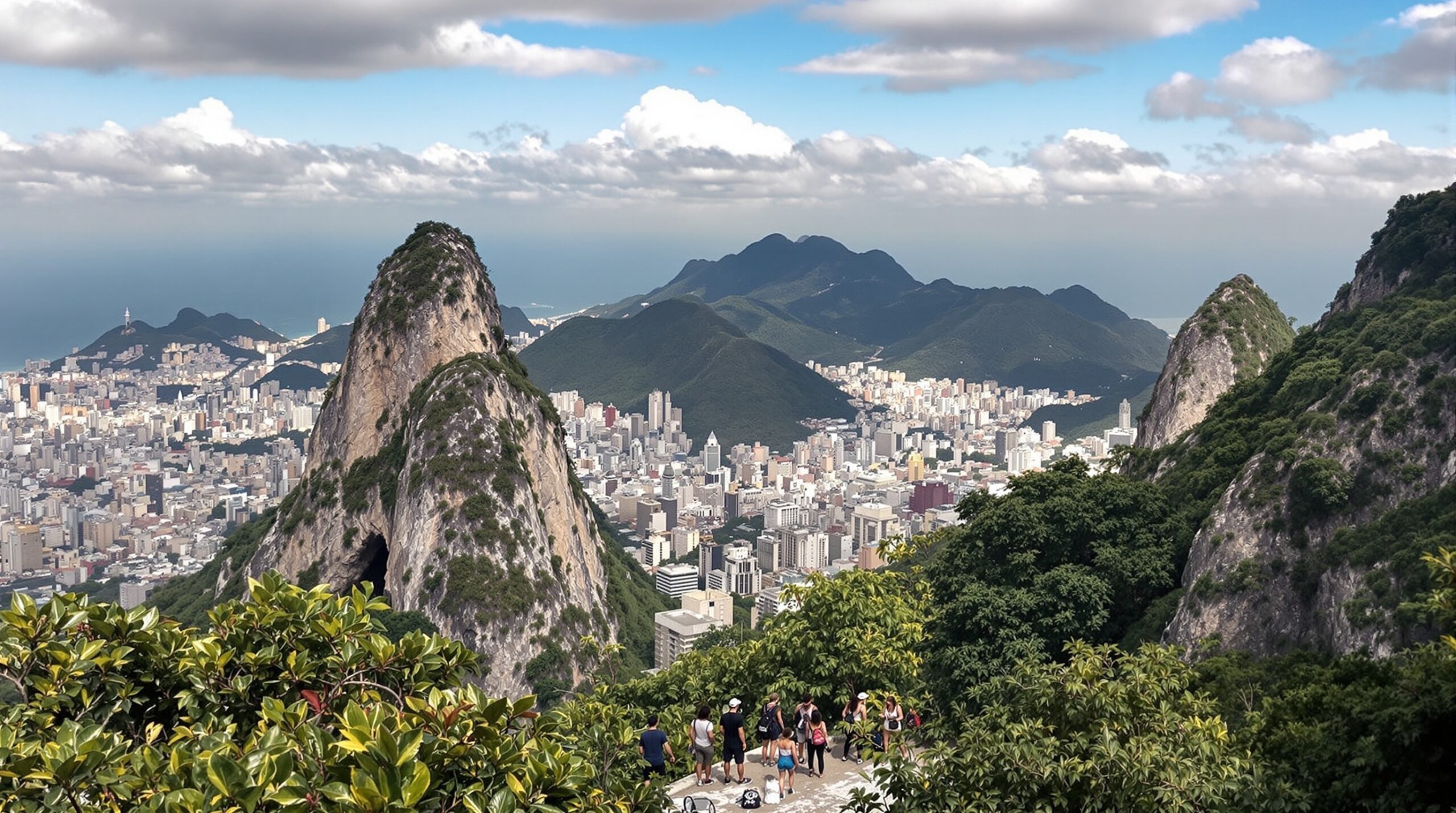 Turistas aproveitando atividades ao ar livre no Rio de Janeiro