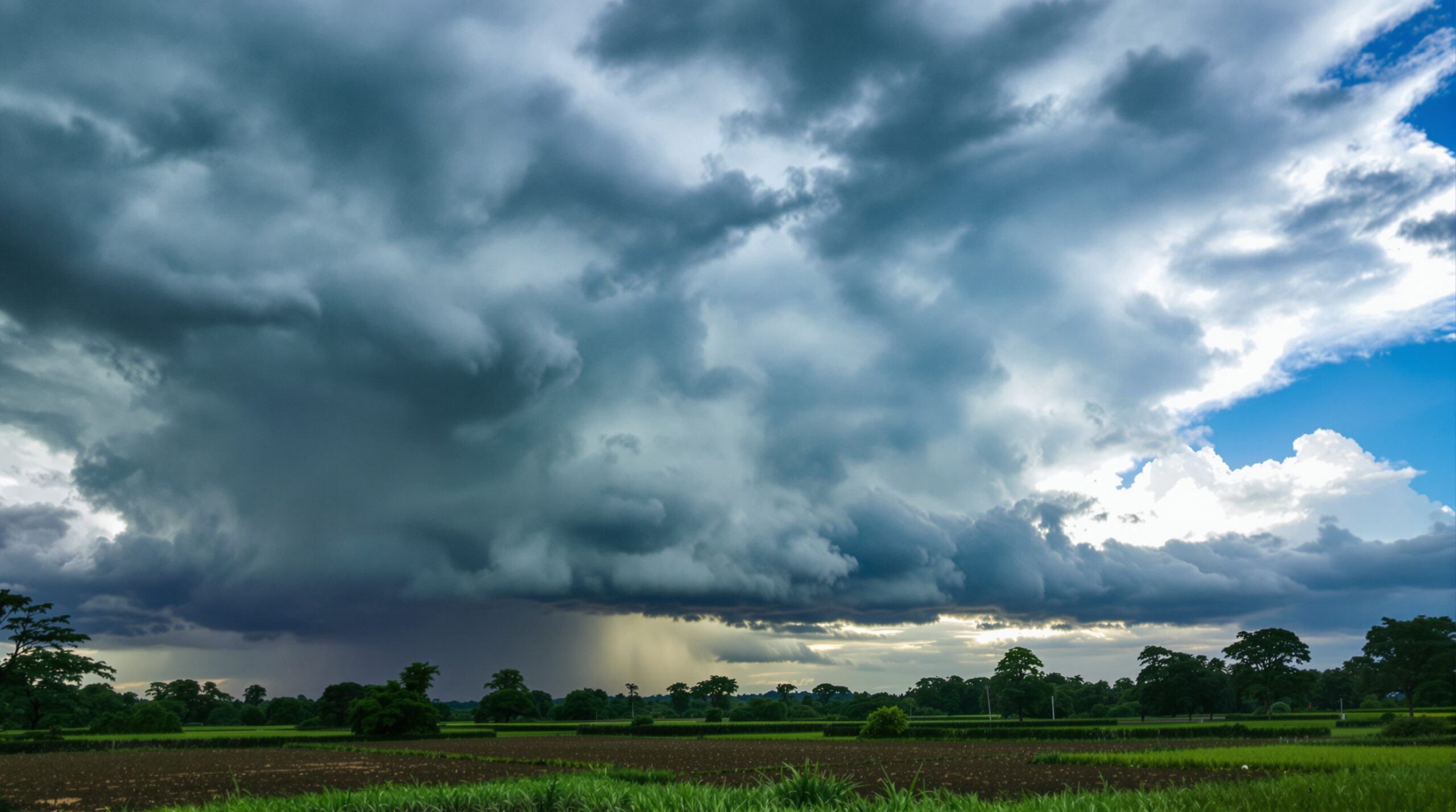 Tempestade de verão se formando sobre Matão