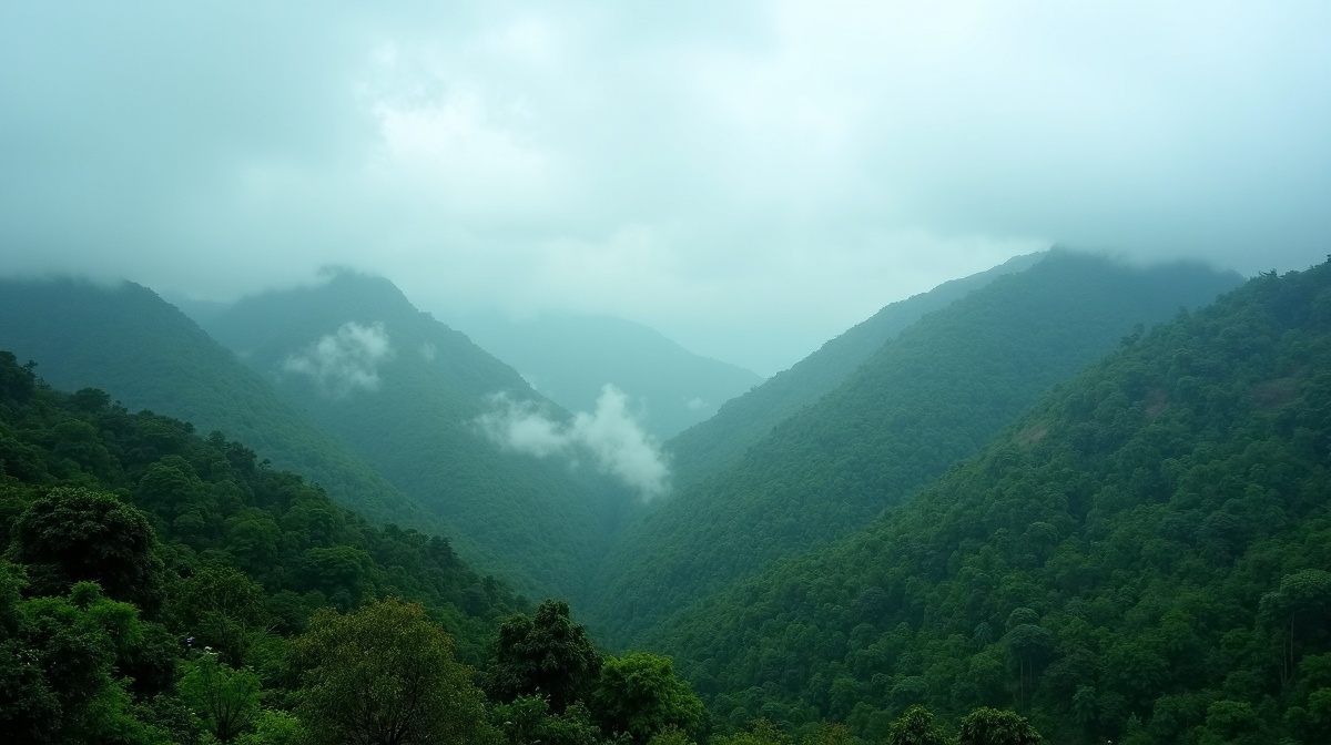 Paisagem do Sul do Brasil com chuvas bem distribuídas ao longo do ano