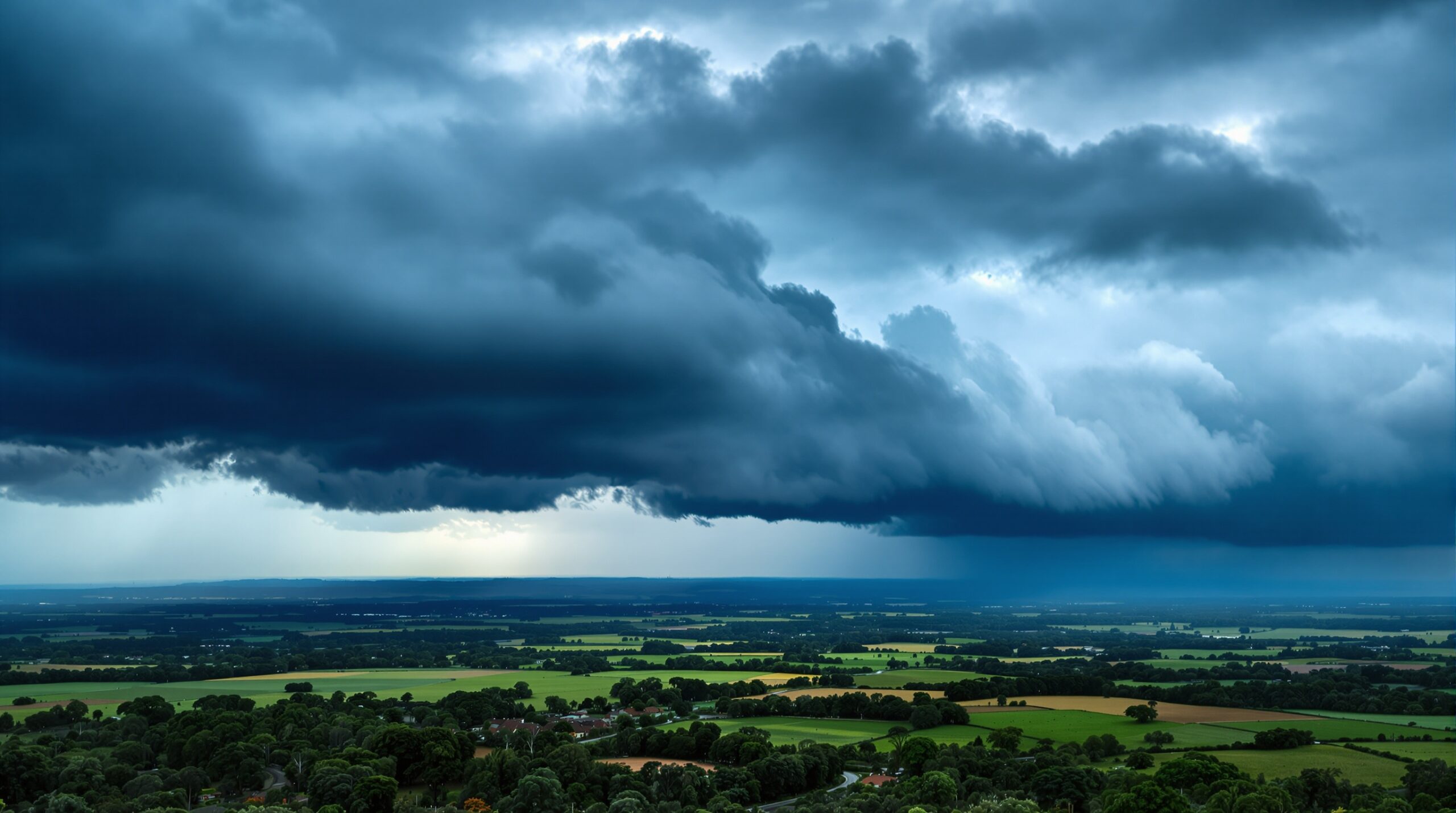 Frente fria avançando sobre o Sul do Brasil com nuvens densas