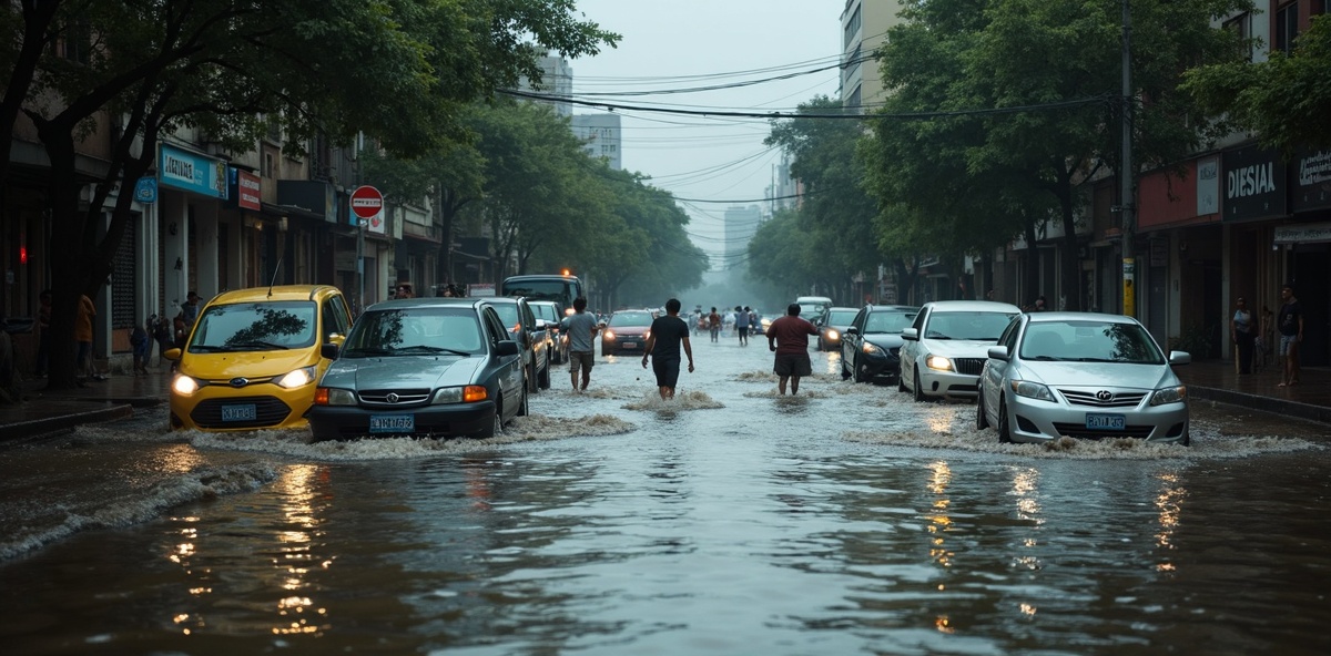 Alagamentos em São Paulo durante chuva intensa