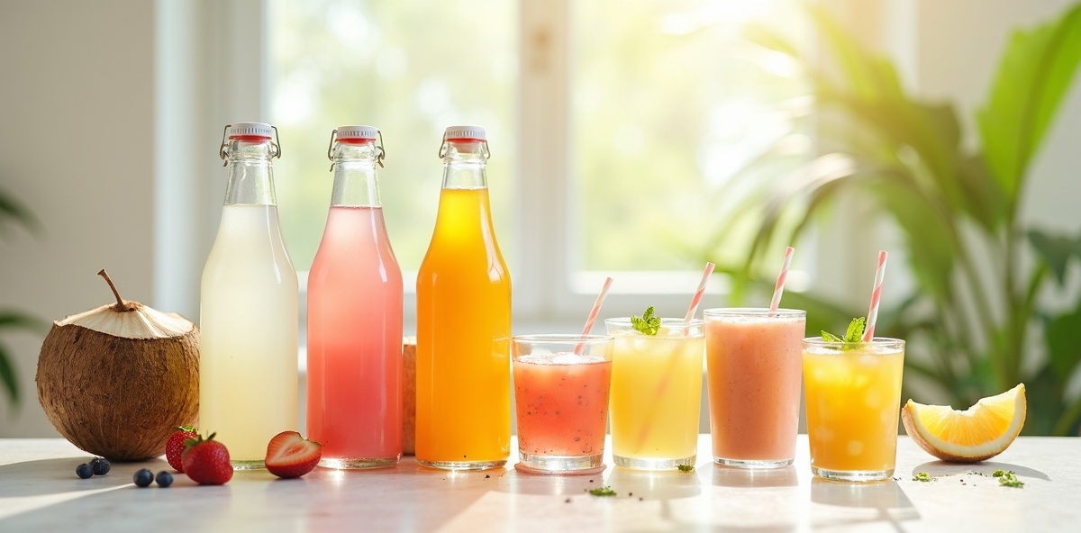 Opções de bebidas para hidratação no calor