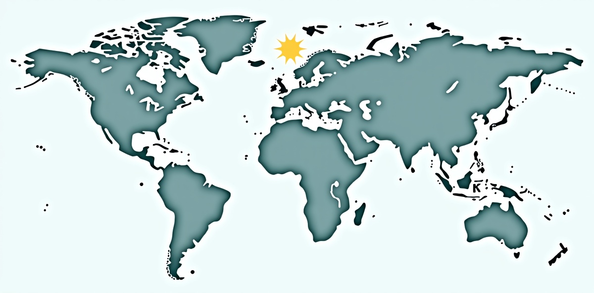Mapa mundial com zonas climáticas para planejamento de viagens