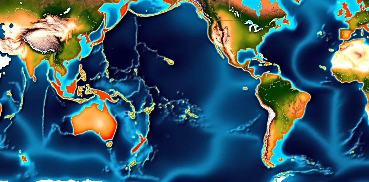 Anomalias de temperatura no Oceano Pacífico durante El Niño