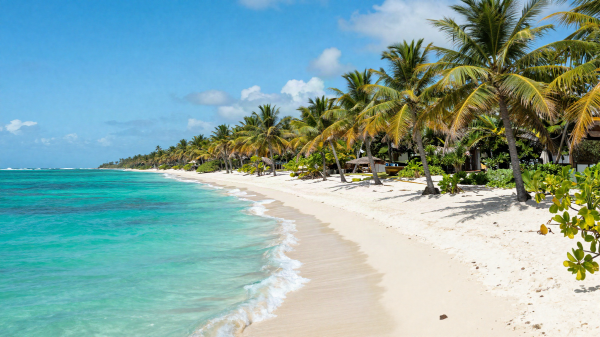 Litoral paradisiaco do Nordeste brasileiro com mar turquesa e dunas de areia branca