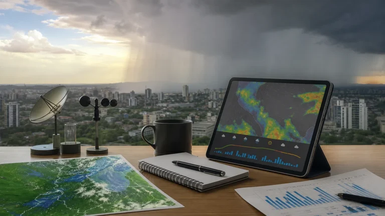 Chuva em Manaus durante a estação chuvosa na Amazônia